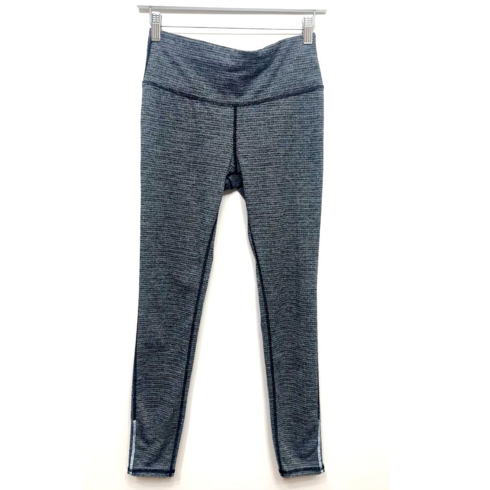 prAna Women’s Small Heather Gray Black Yoga Leggings High Rise Activewear Pants